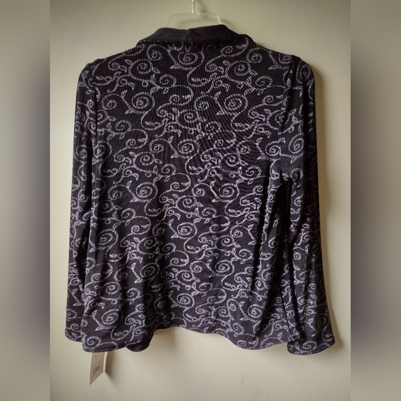 NWT Sybelle Studded Vine Pattern Open Front Cardigan Sweater - Picture 4 of 5